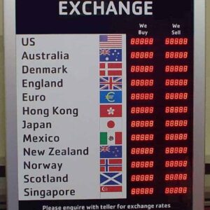 digital exchange rate board
