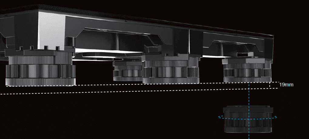 led floor height adjustable
