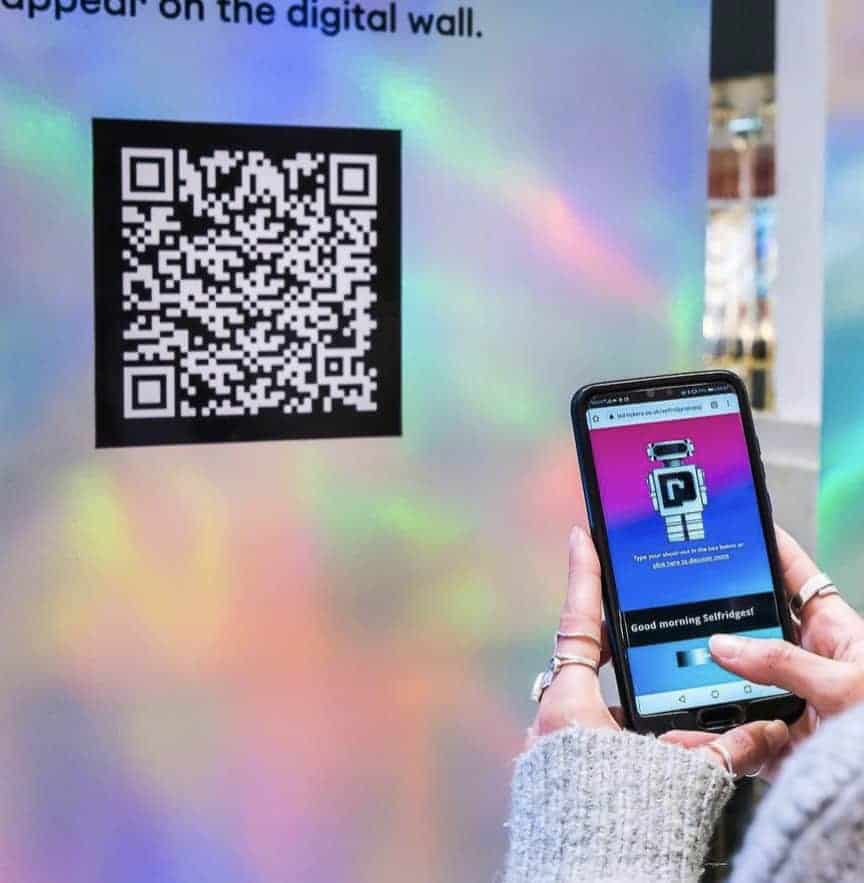QR code LED Ticker