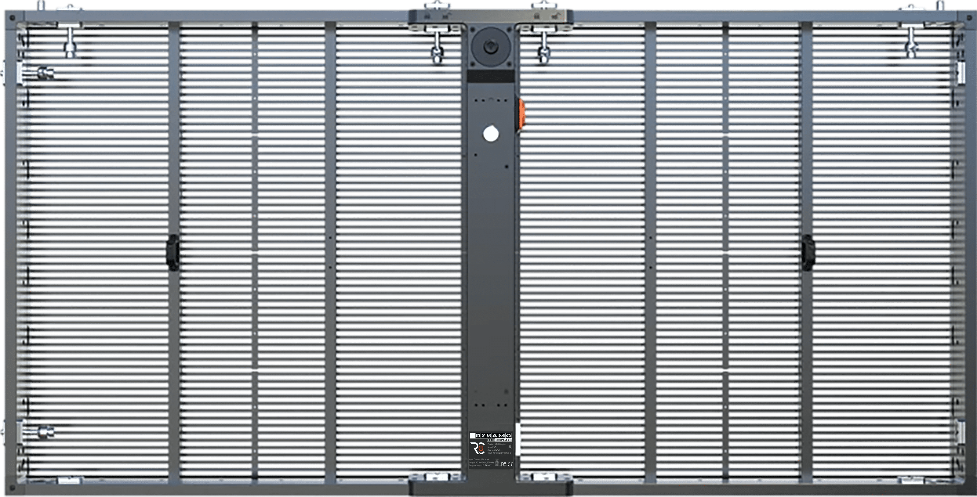 DET LED Display cabinet from rear