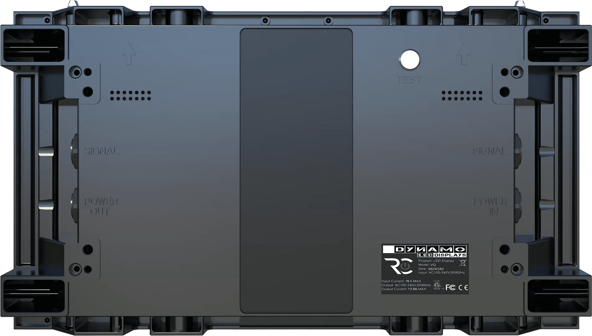 DVK LED Display cabinet from rear