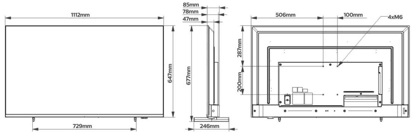 Philips-503HFL5214U12-TV-dimension