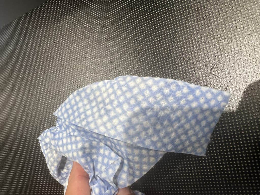 Cleaning GOB LED with a damp cloth